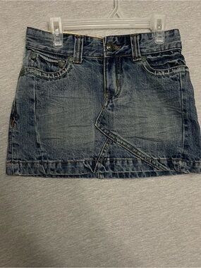 Stitch’s Denim Mini Skirt Asymmetric Y2K 2000s Grunge